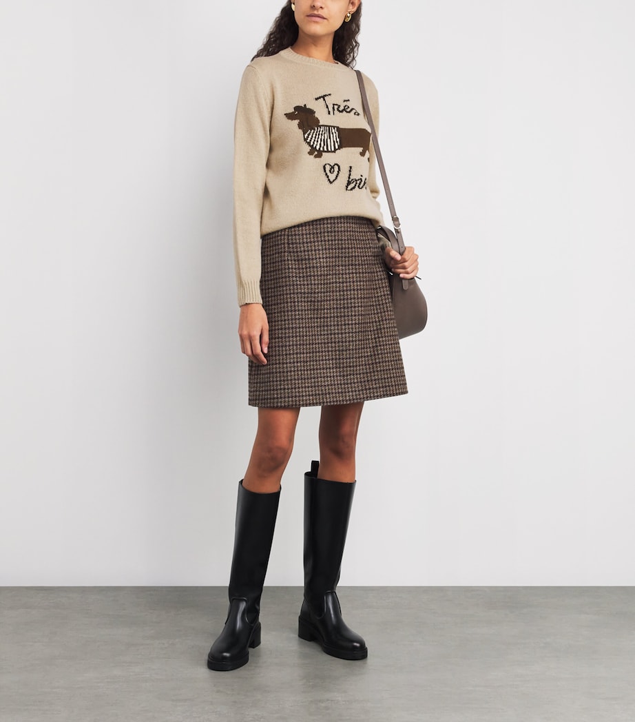 Jacquard Dog Sweater SAND Image 2