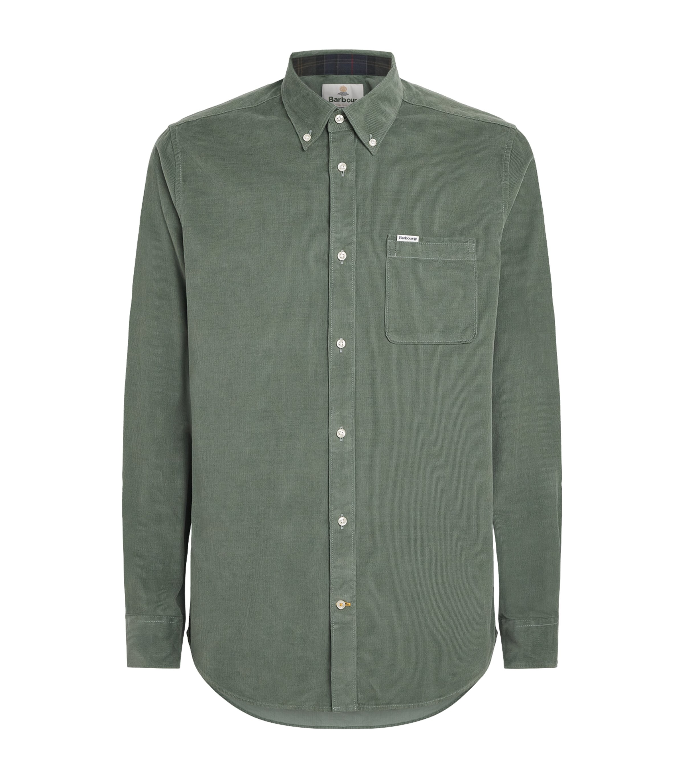 Barbour Mens Cotton Ramsey Tailored Shirt Agave Green Image 1