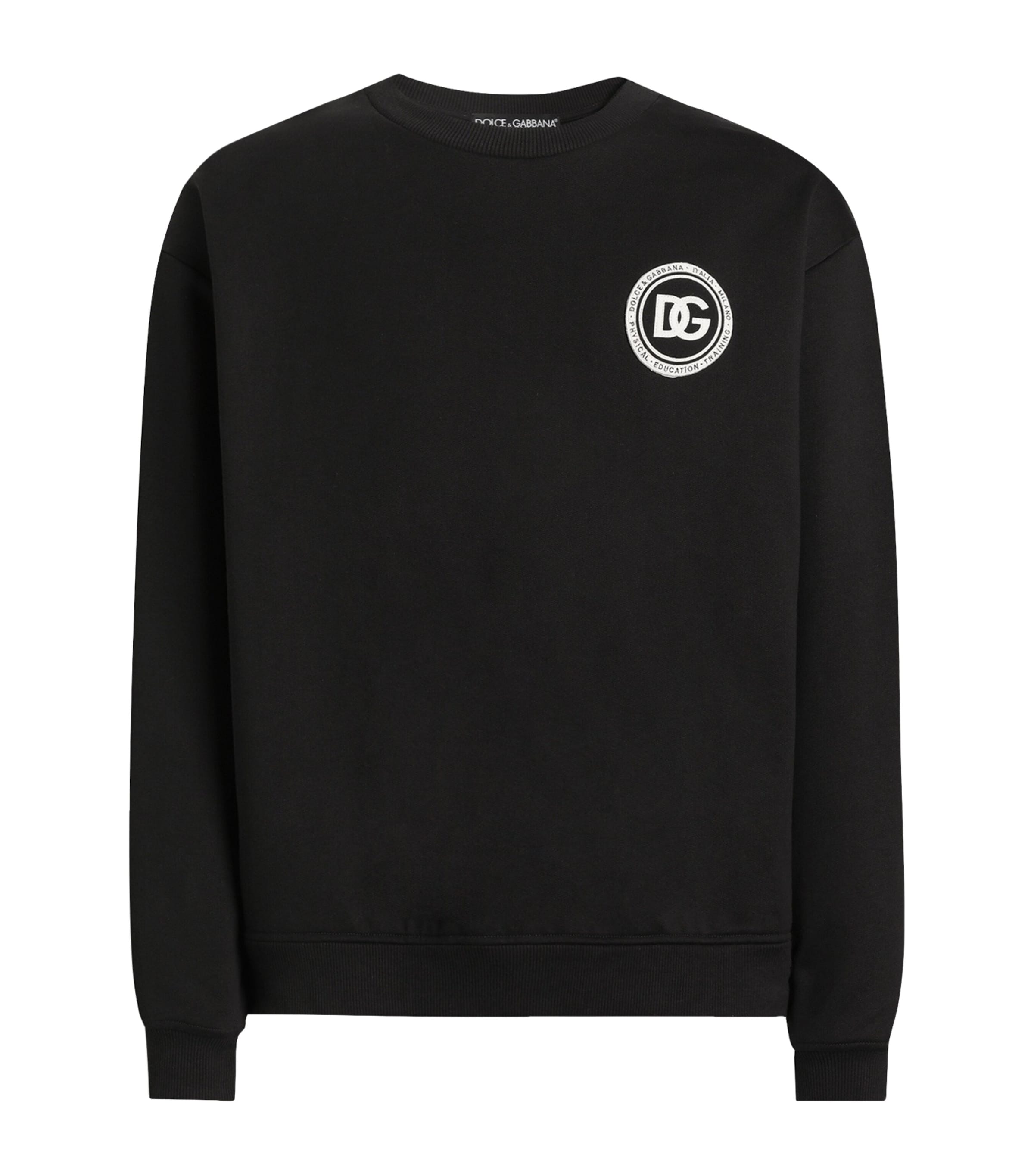 Cotton Logo-Patch Sweatshirt N0000-BLACK Image 1