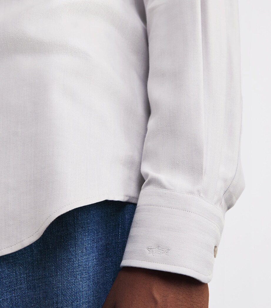 Silk-Cotton-Cashmere Shirt D38 GREY TWILLE Image 6