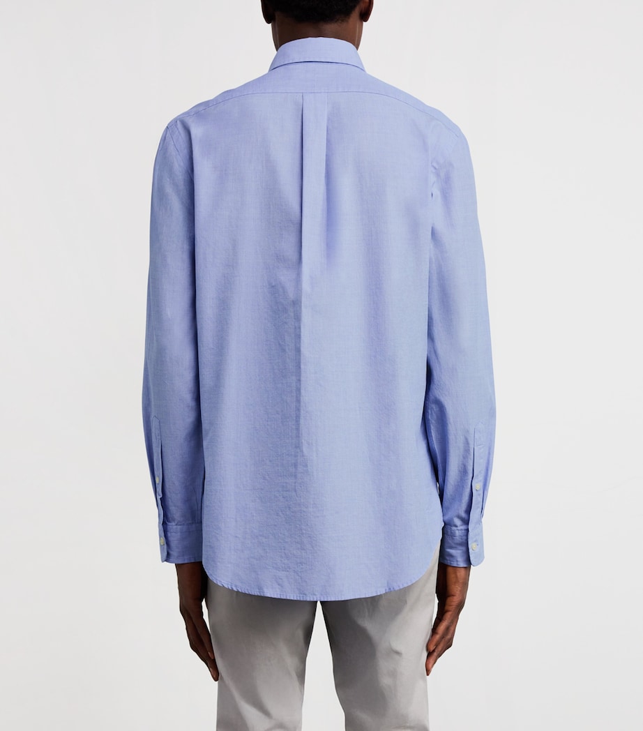 Cotton End-on-End Shirt BLUE Image 4