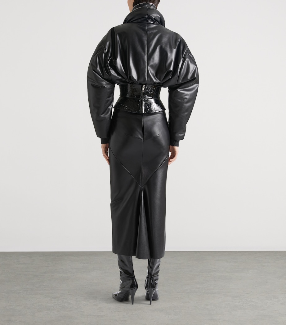 Leather Corset Belt BLACK Image 3