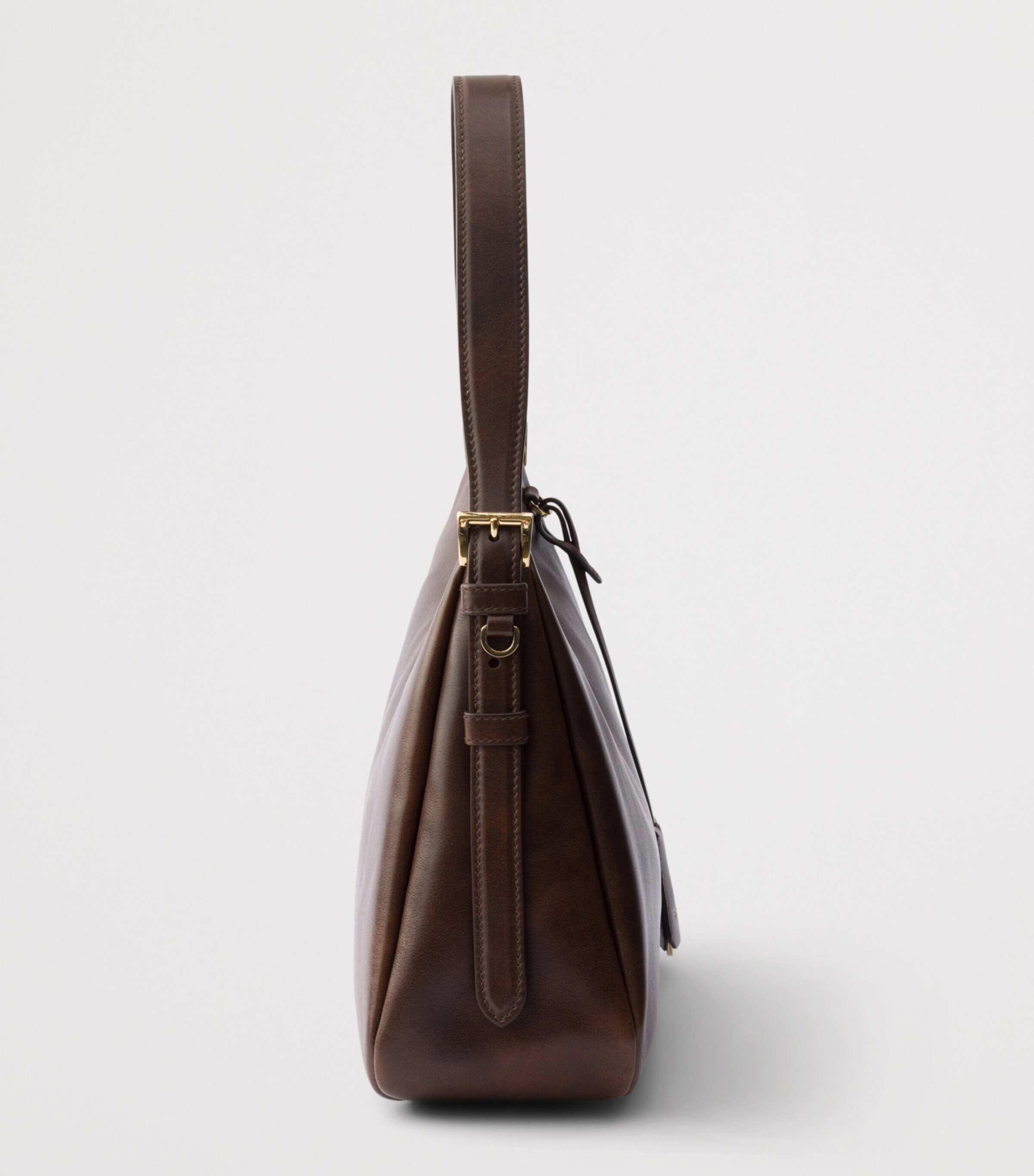 Prada Medium Leather Aimée Shoulder Bag Brown Image 6