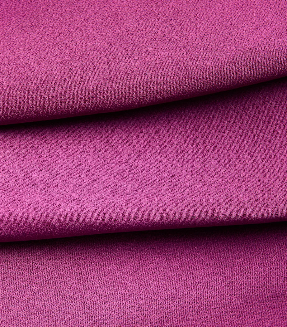 Alex Perry Womens Satin Crepe Off-Shoulder Gown Plum Image 6