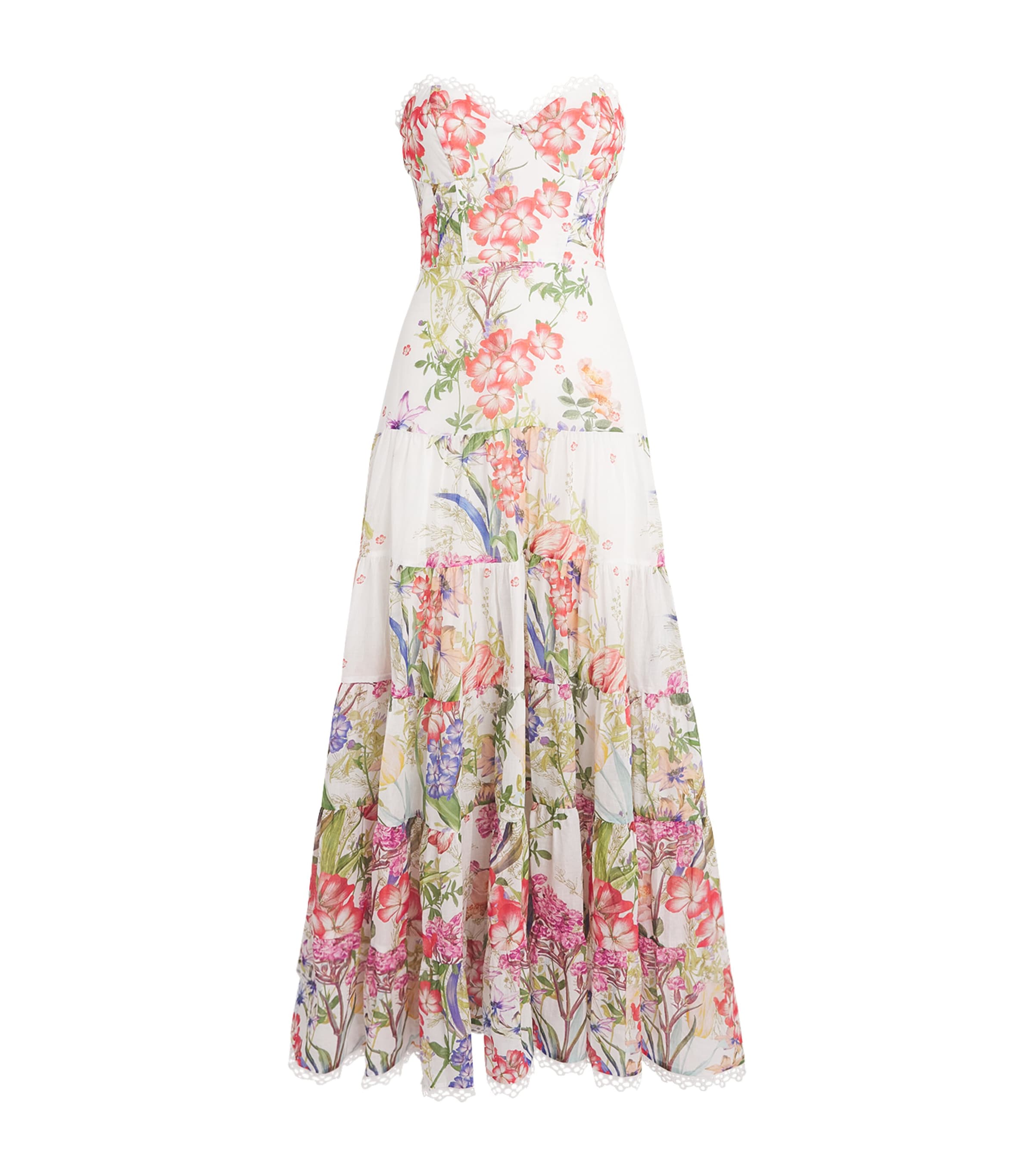 Charo Ruiz Ibiza Multi Strapless Danny Midi Dress | Harrods UK