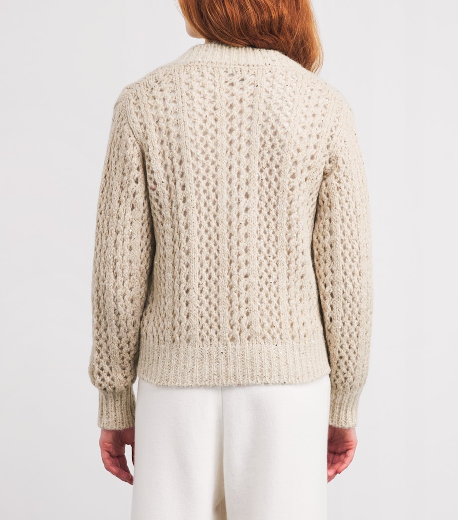 Sequin V-Neck Sweater SABBIA Image 4