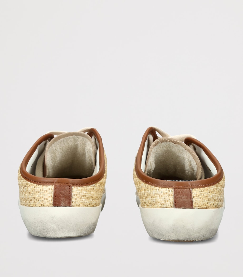 Golden Goose Raffia Super Star Sabot Sneakers Beige Comb Image 2