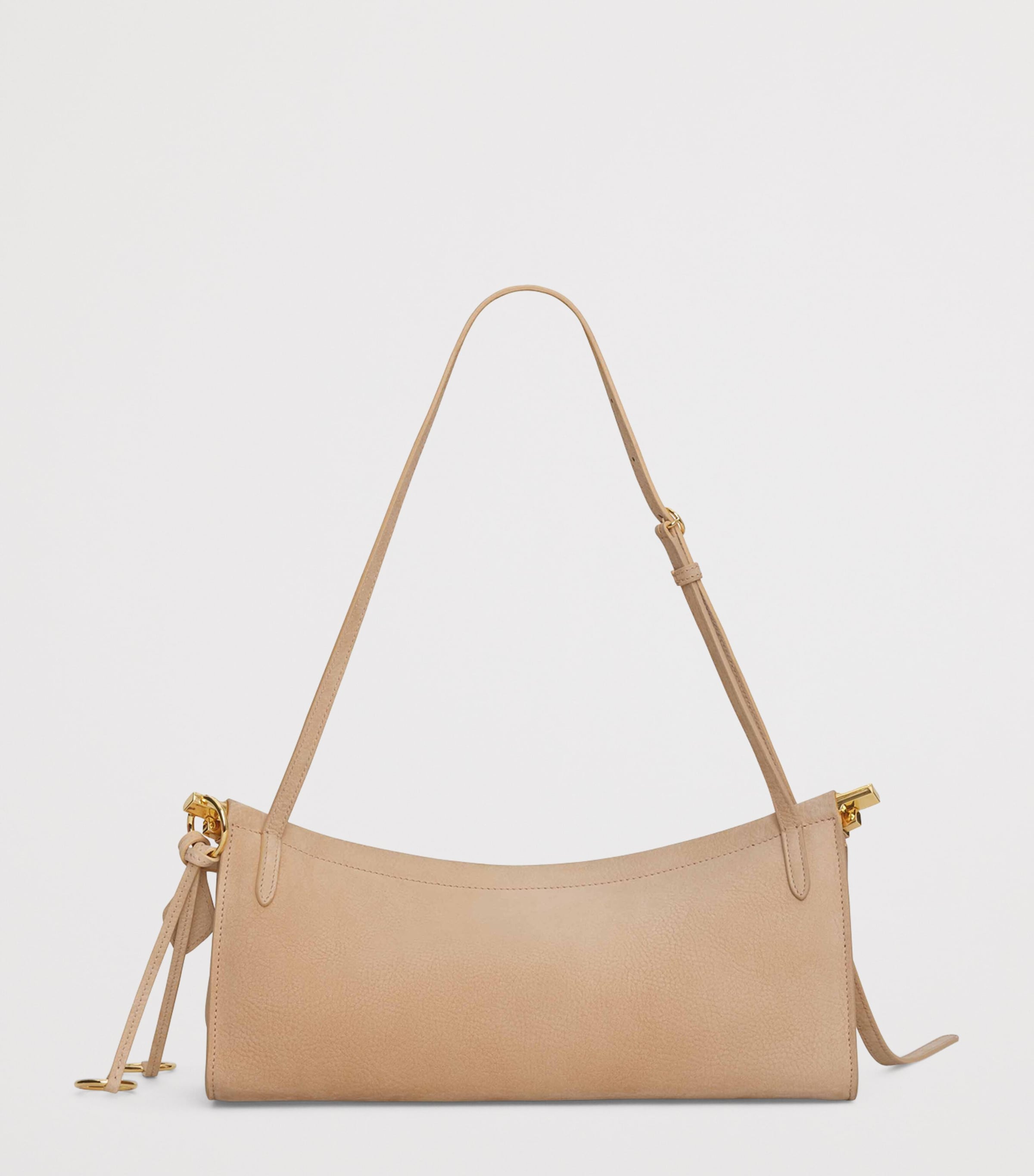Small Leather Le Click East West Shoulder Bag DESERT Image 2