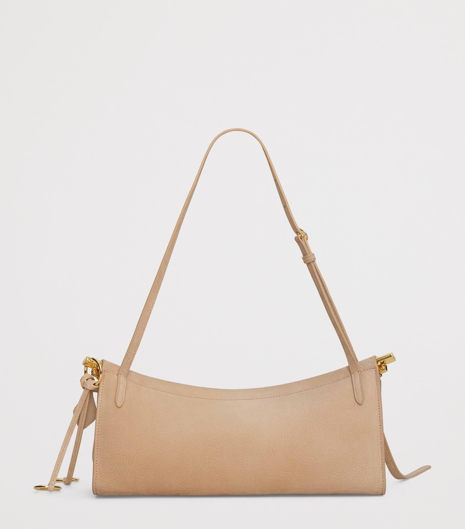Small Leather Le Click East West Shoulder Bag DESERT Image 2