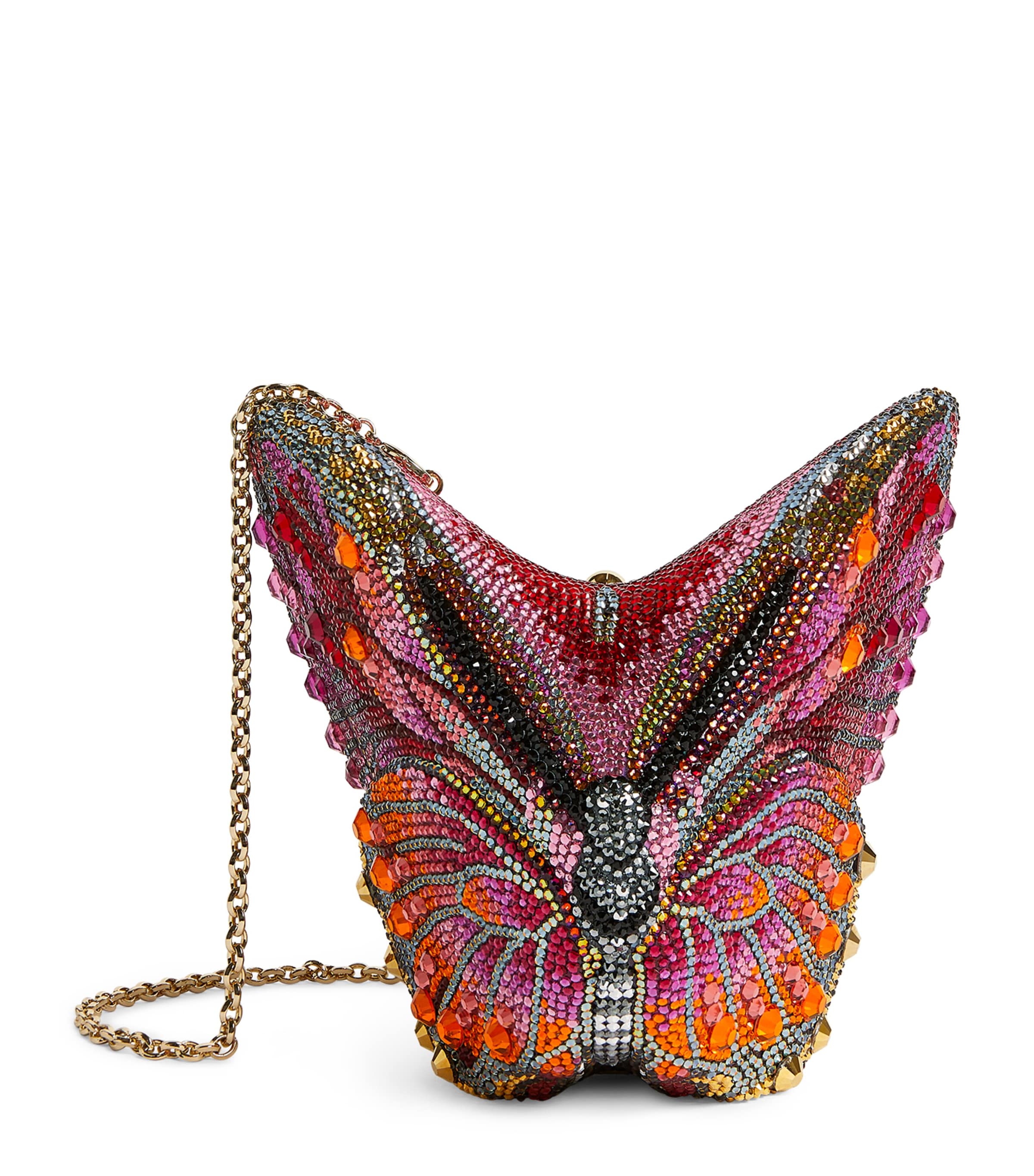 Judith Leiber Crystal Fireclipper Butterfly Clutch Bag Cmult Champ Mlt Image 1
