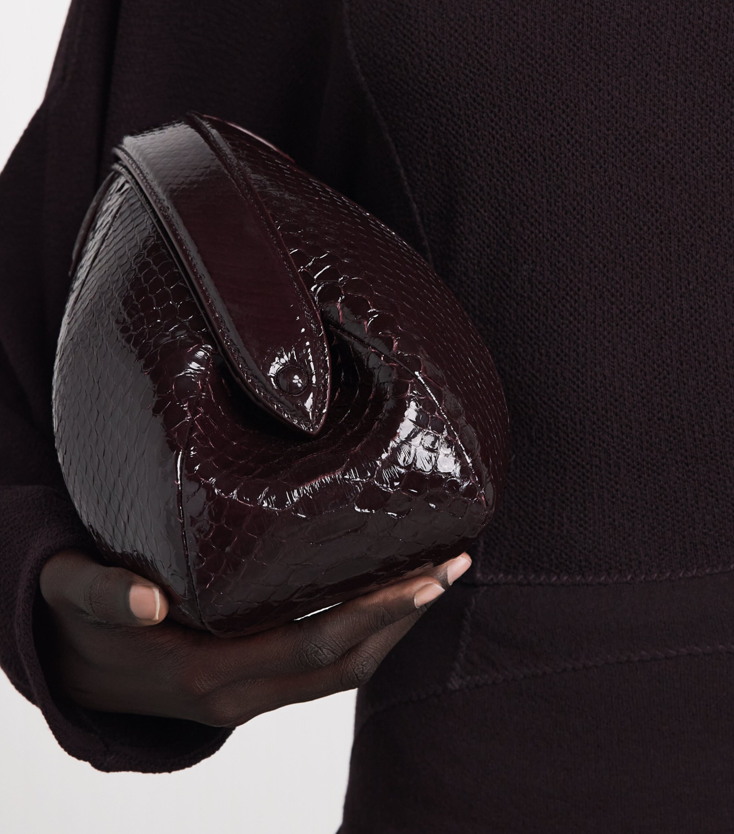 Alaïa Snakeskin Purse Clutch Bag Bordeaux Image 2