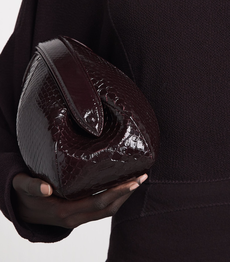 Alaïa Snakeskin Purse Clutch Bag Bordeaux Image 2