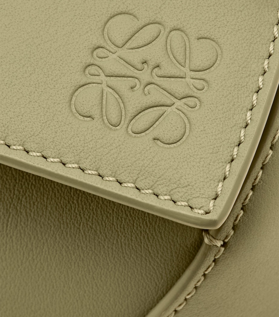 Small Leather Puzzle Edge Top-Handle Bag EUCALYPTUS GREEN Image 8