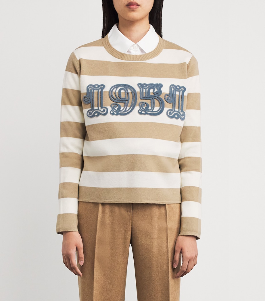 Virgin Wool Stripe 1951 Sweater SAND Image 3