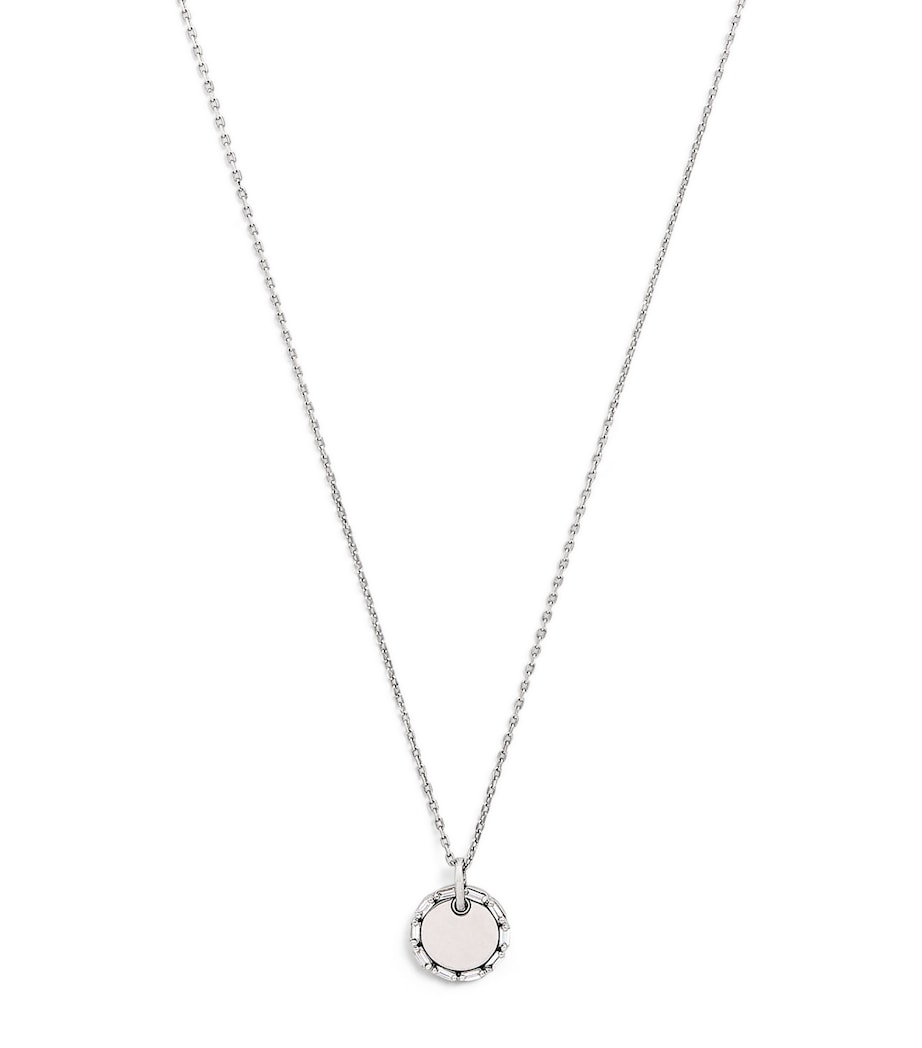 Mini White Gold and Diamond Golden Age Necklace 18K WG/WD Image 1