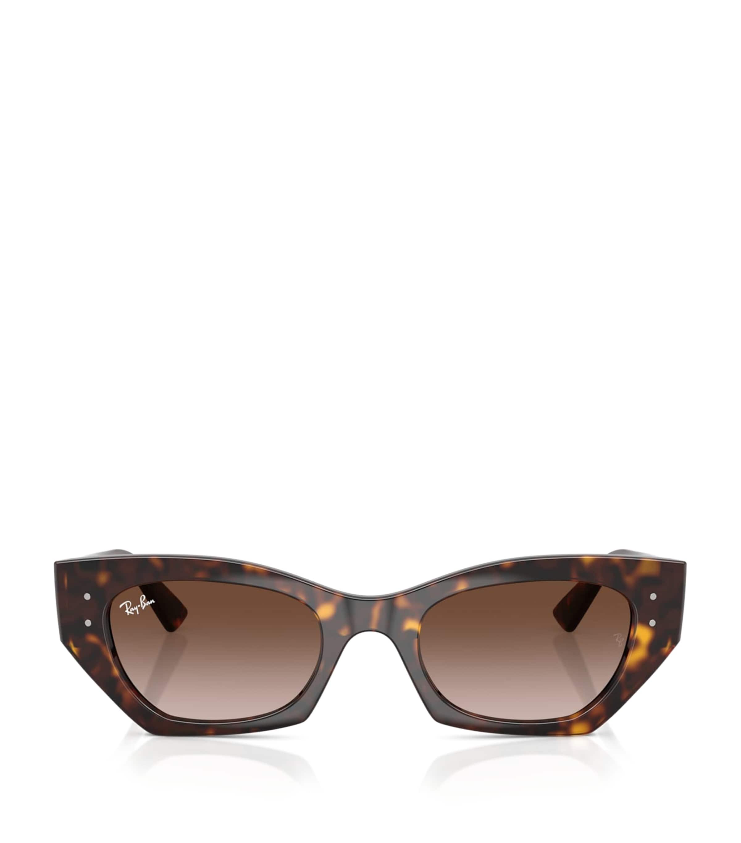 Shop Ray Ban Rb4430 Zena Sunglasses In Brown