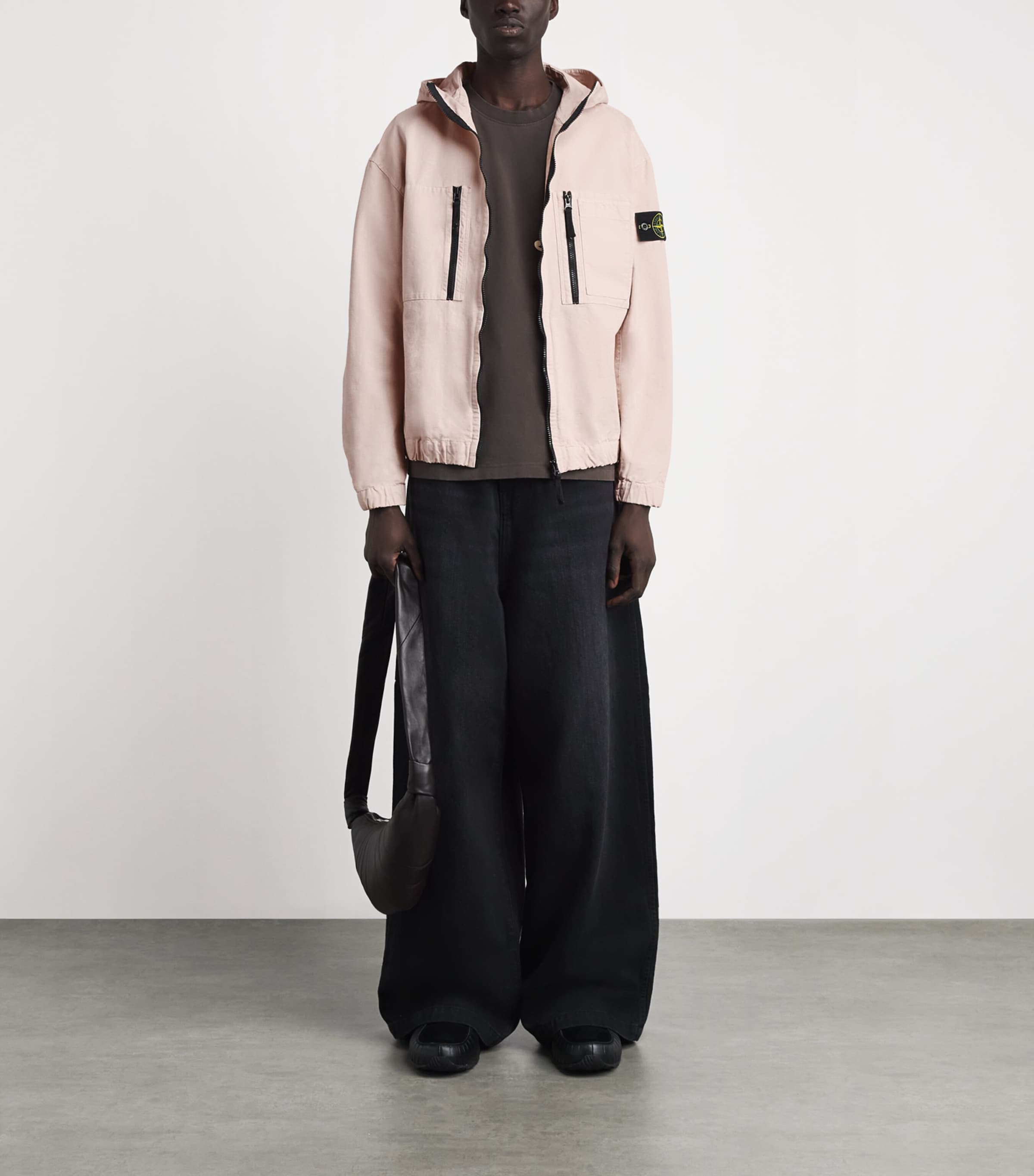 Stone Island Mens Organic Cotton Ripstop Hooded Overshirt Image 2
