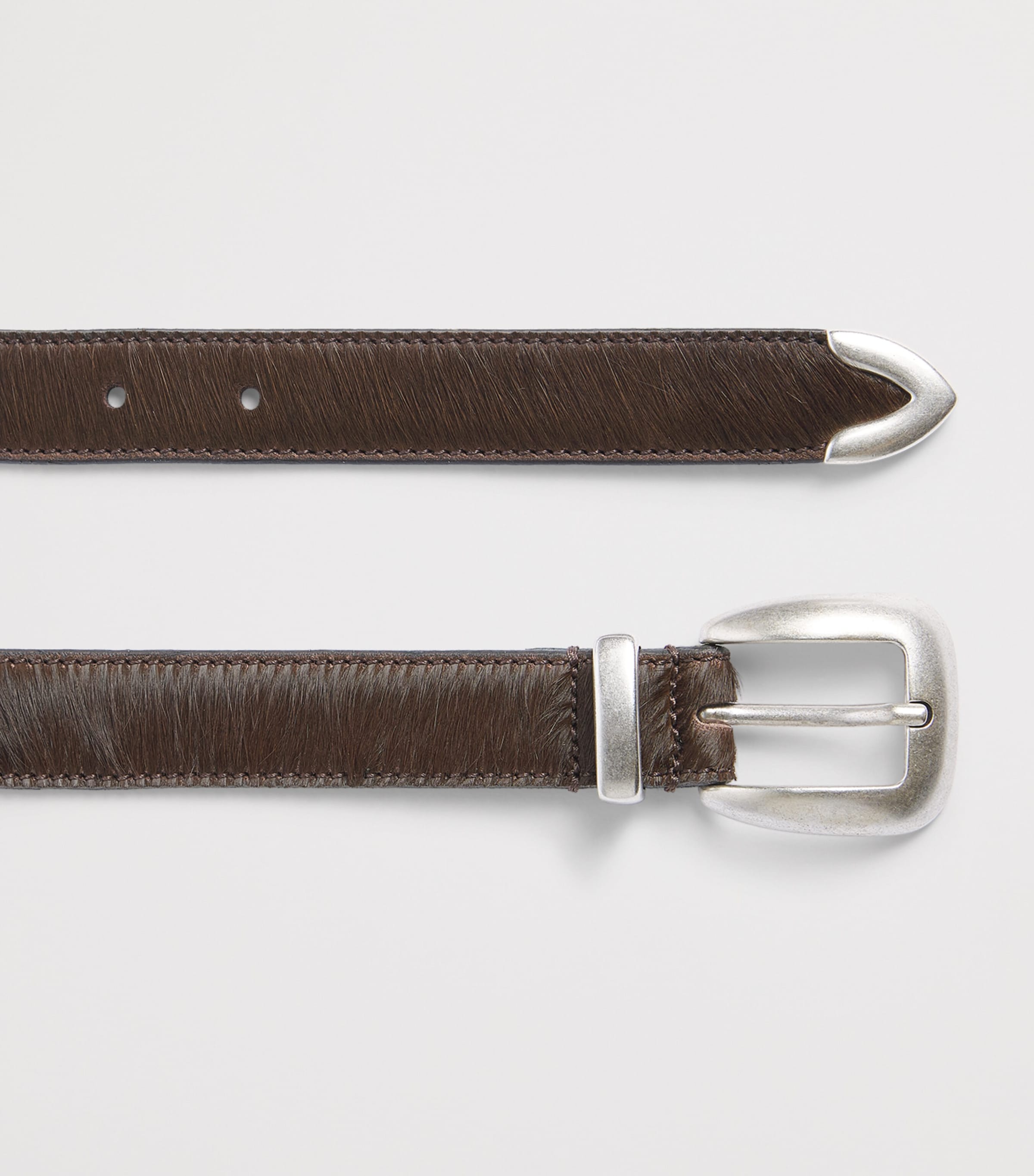 Molebo Pony Hair Western Belt Brown Pony Image 2
