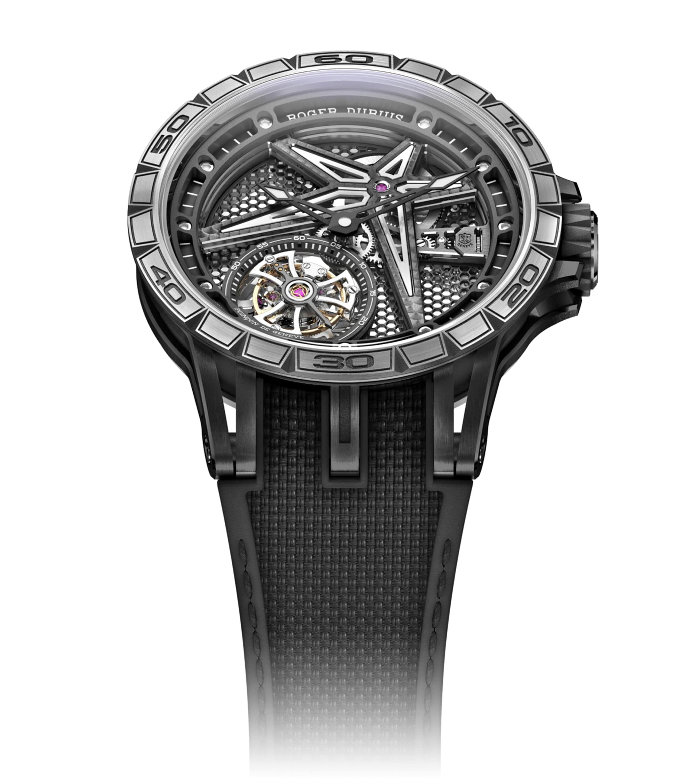 Roger Dubuis Titanium Excalibur Spider Watch 39mm Clear Image 4