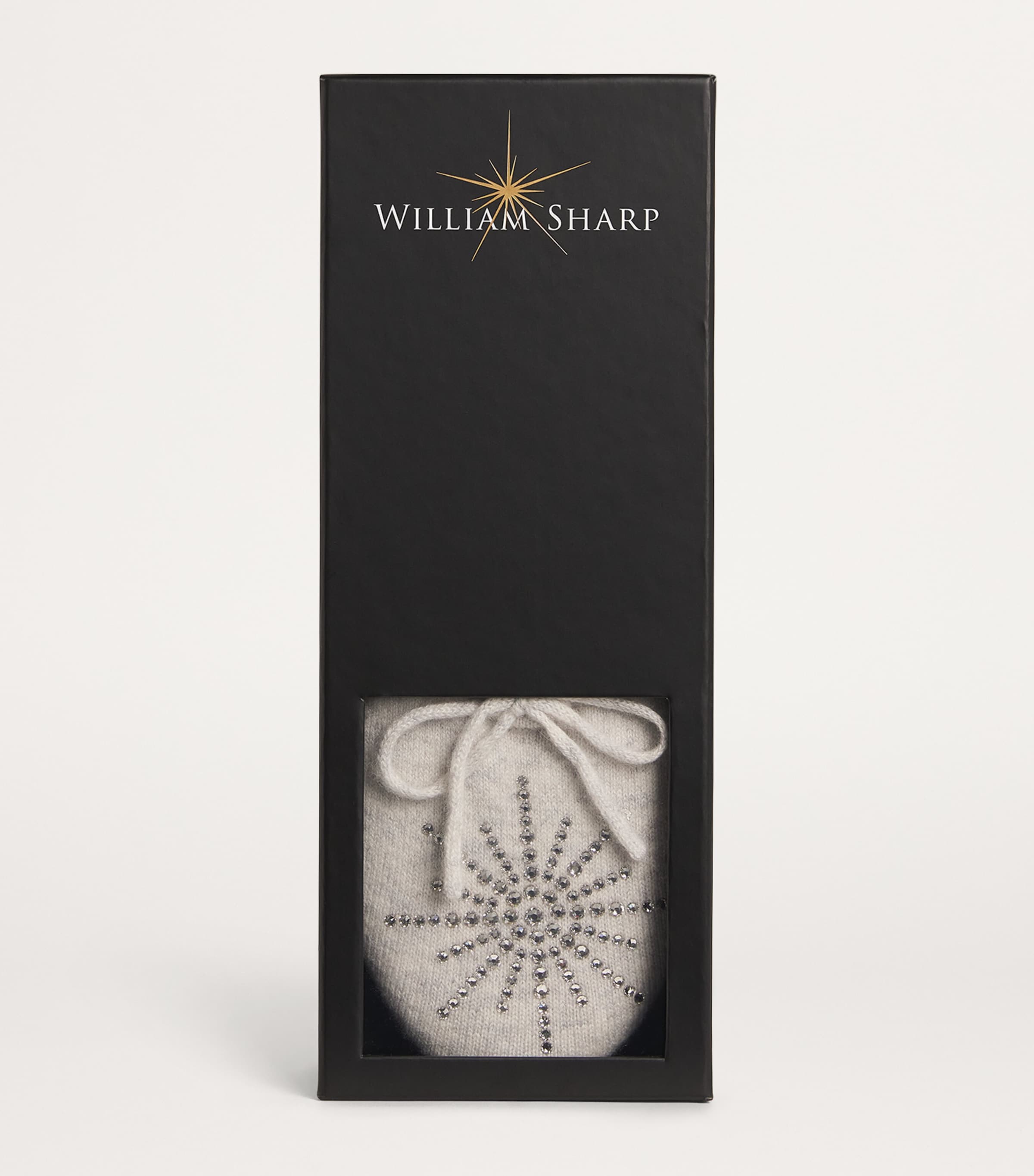William Sharp Cashmere Crystal-Embellished Dolly Slippers Silverhaze Image 6