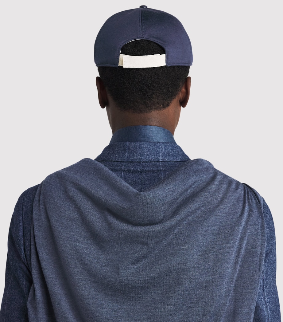 Eleventy Logo Baseball Cap Blu, Sabbia Image 4