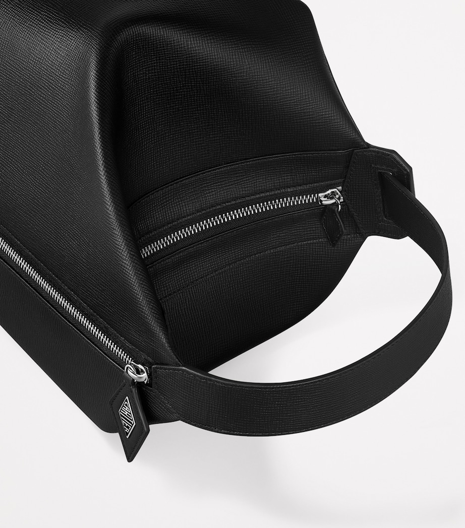 Leather Losange Cross-Body Bag BLACK Image 3