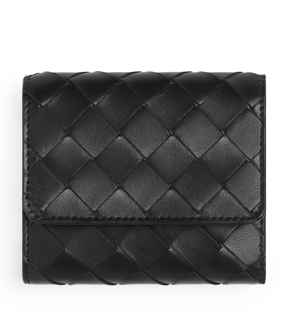 Leather Intrecciato Trifold Wallet 8425 Image 2