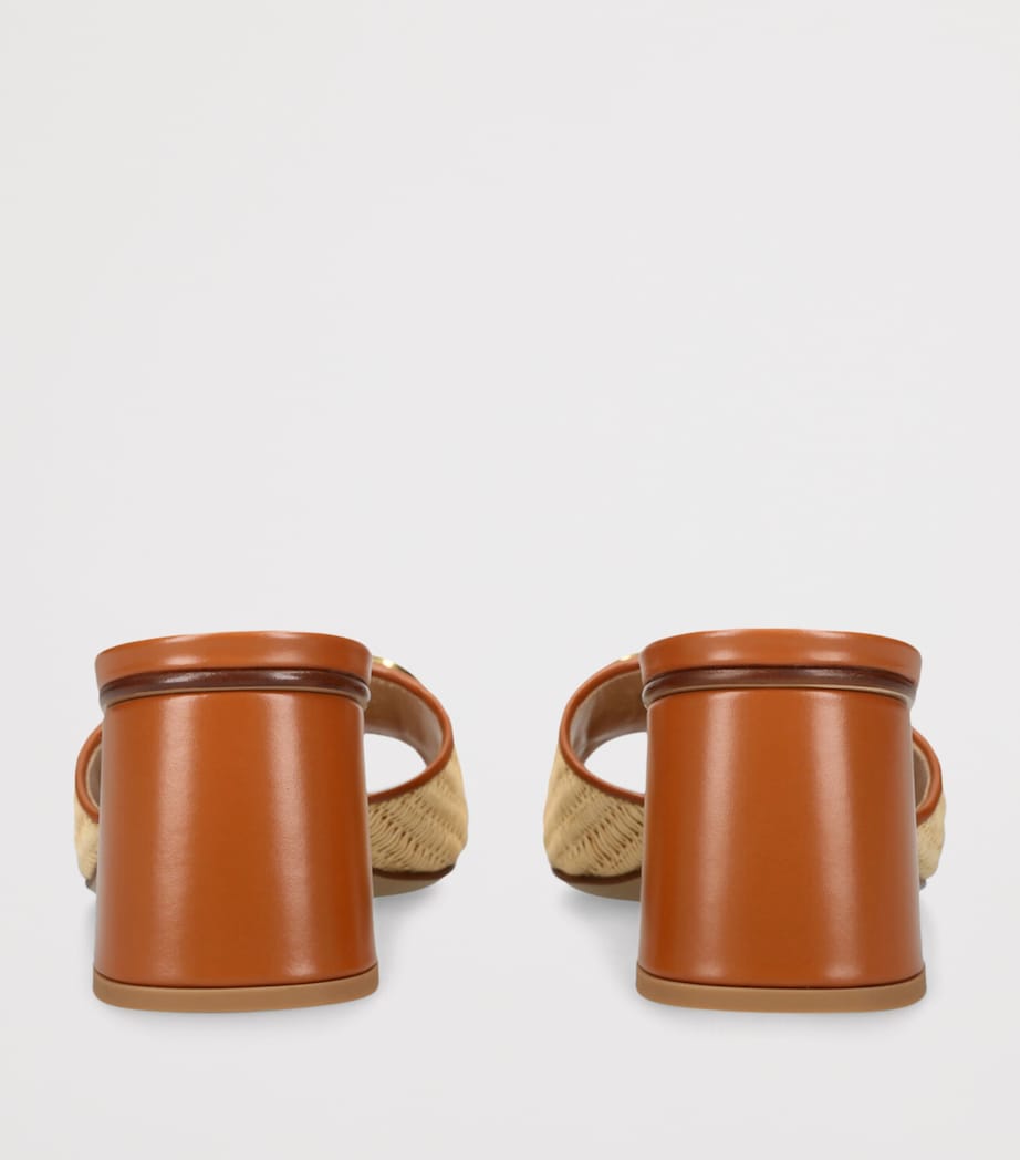 Valentino Garavani Raffia VLogo Mules 60 Beige Oth Image 2
