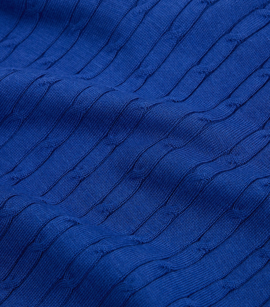 Dunhill Mens Cotton-Mulberry Silk Polo Shirt Blue Image 5