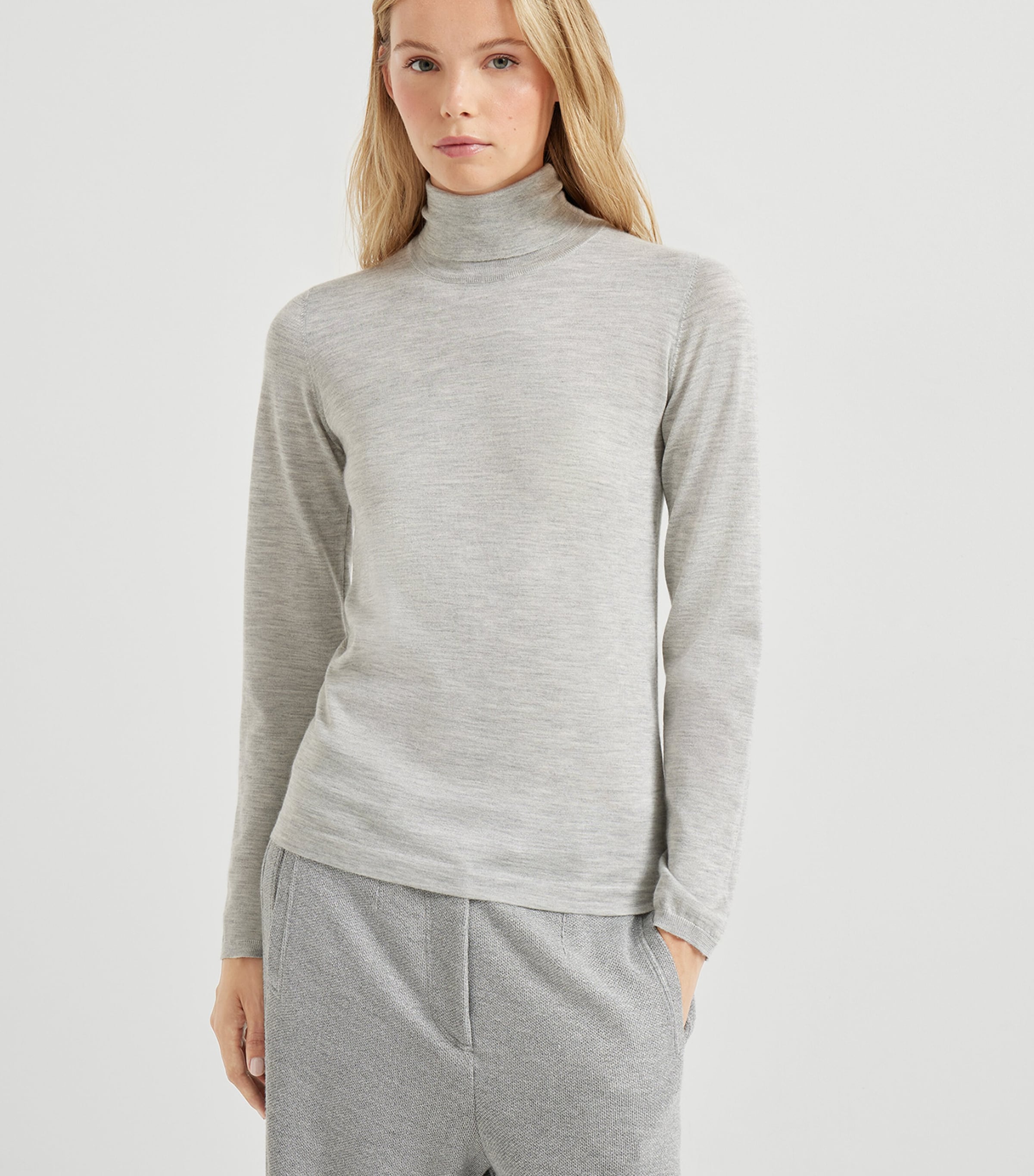 Cashmere-Silk Rollneck Sweater C072 Image 2