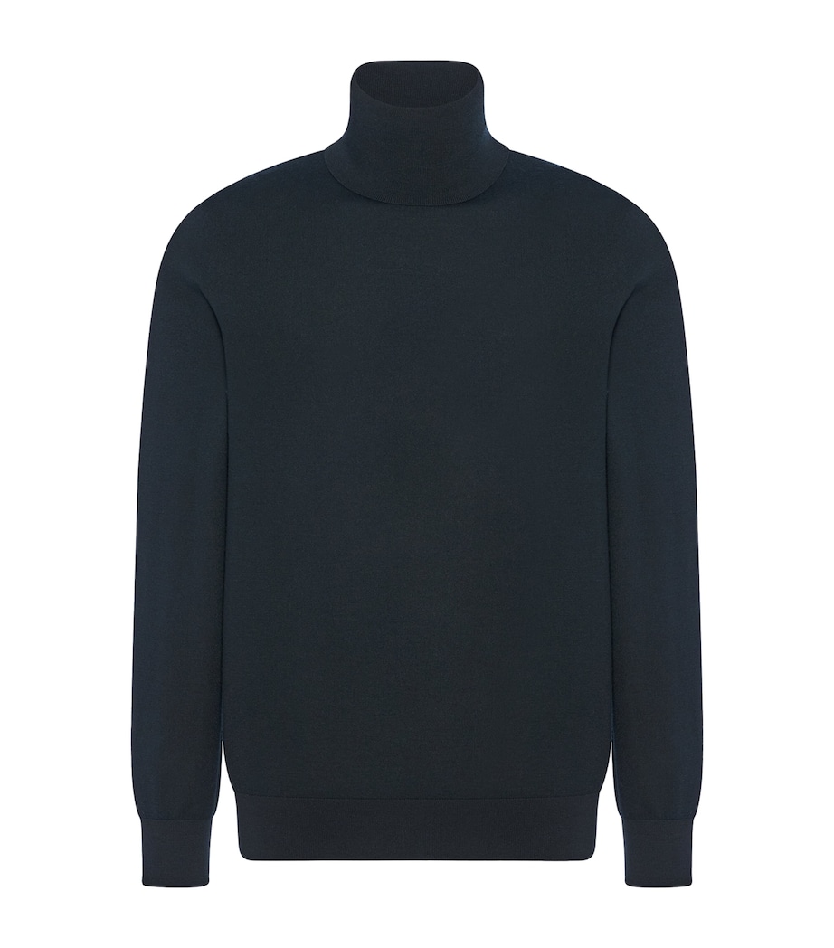 The Row Mens Adlan Wool Rollneck Sweater Black Image 1