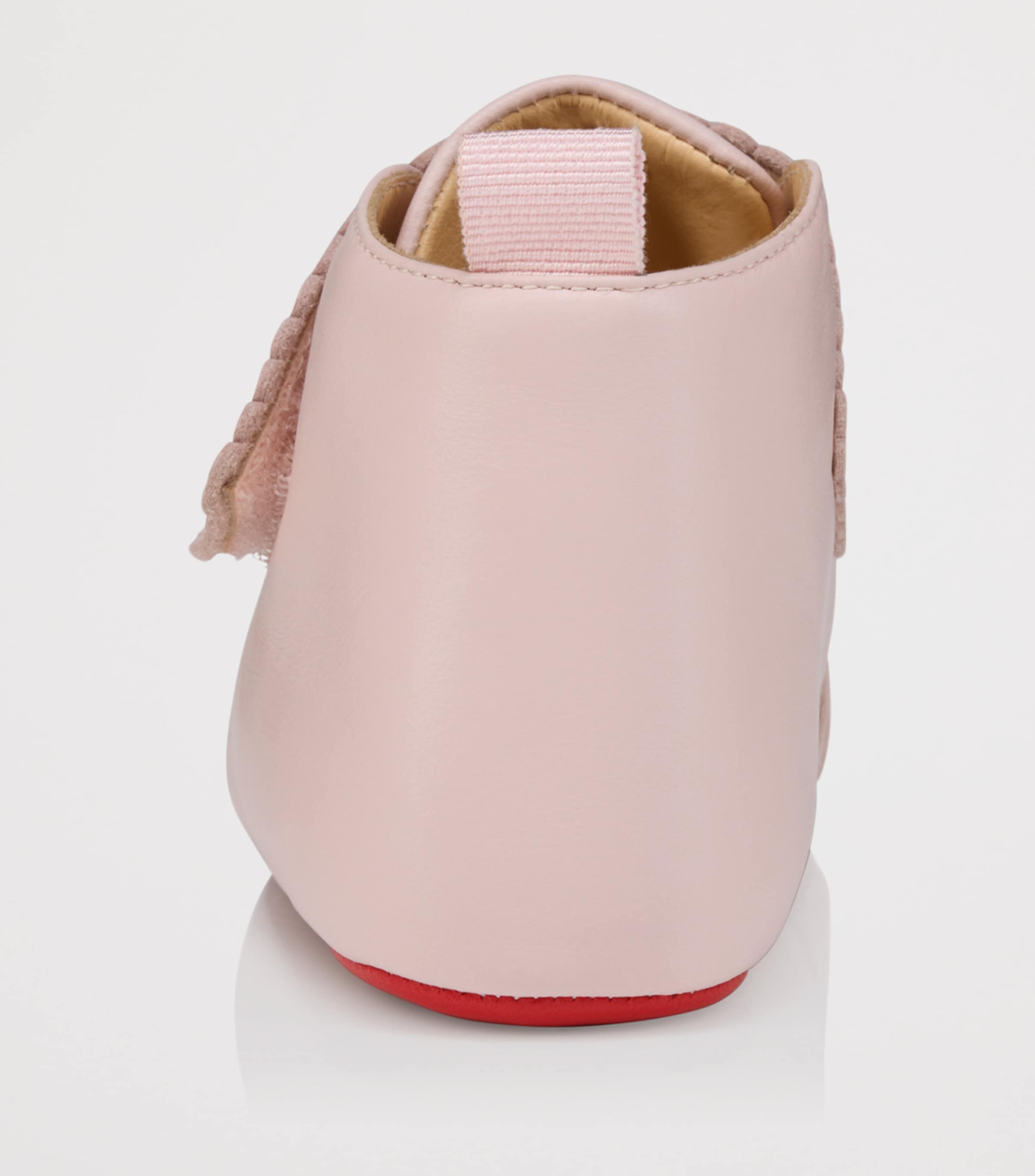 Christian Louboutin Kids 이지 베이비 러브 가죽 스니커즈