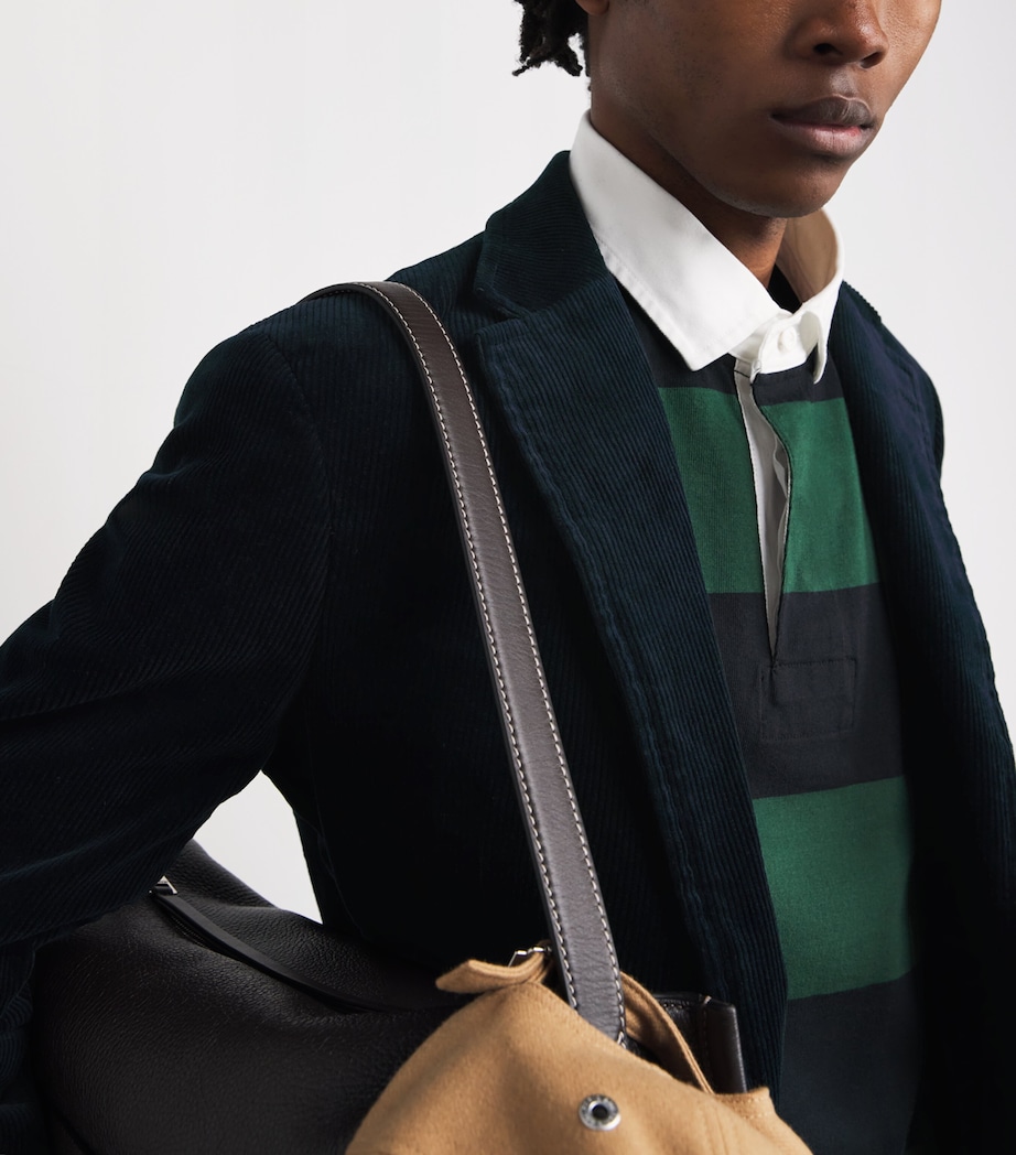 Corduroy Single-Breasted Blazer NAVY Image 6