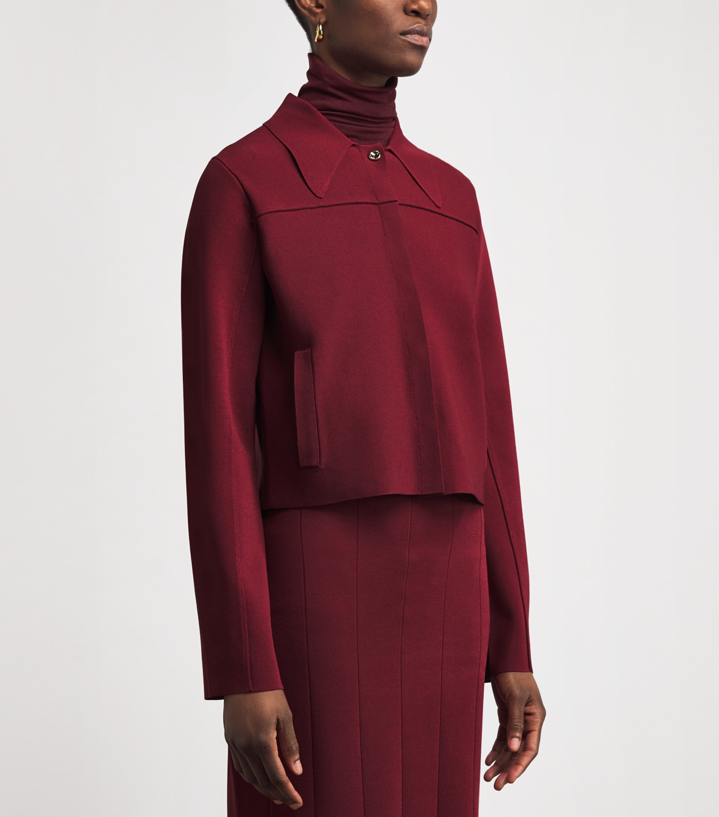 Milano-Knit Gare Compact Jacket CHERRY Image 3