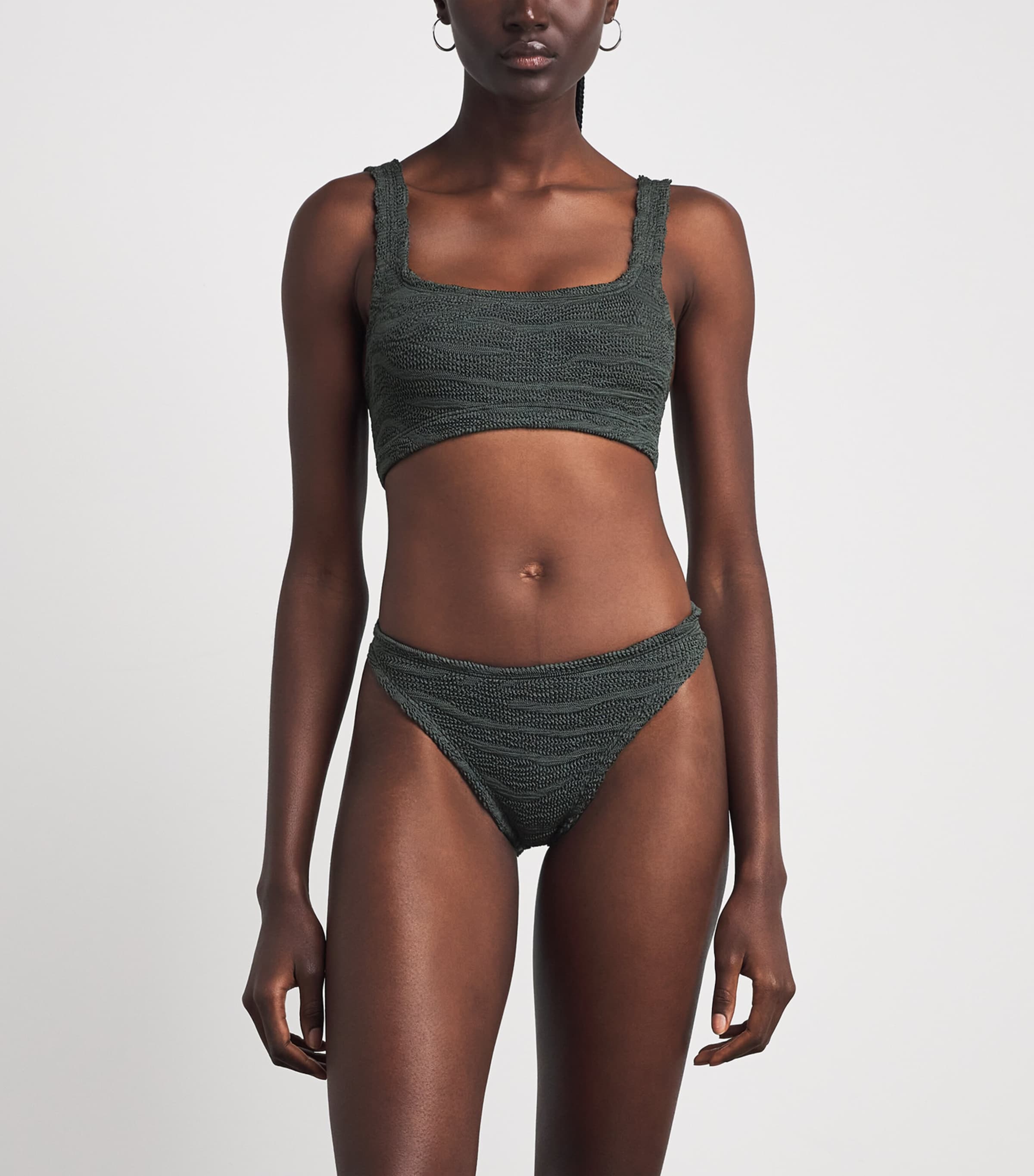 Hunza G Womens Xandra Bikini Metallic Graphite Image 2