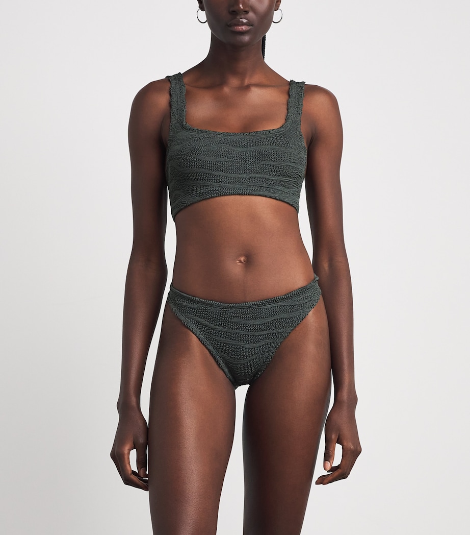 Hunza G Womens Xandra Bikini Metallic Graphite Image 2