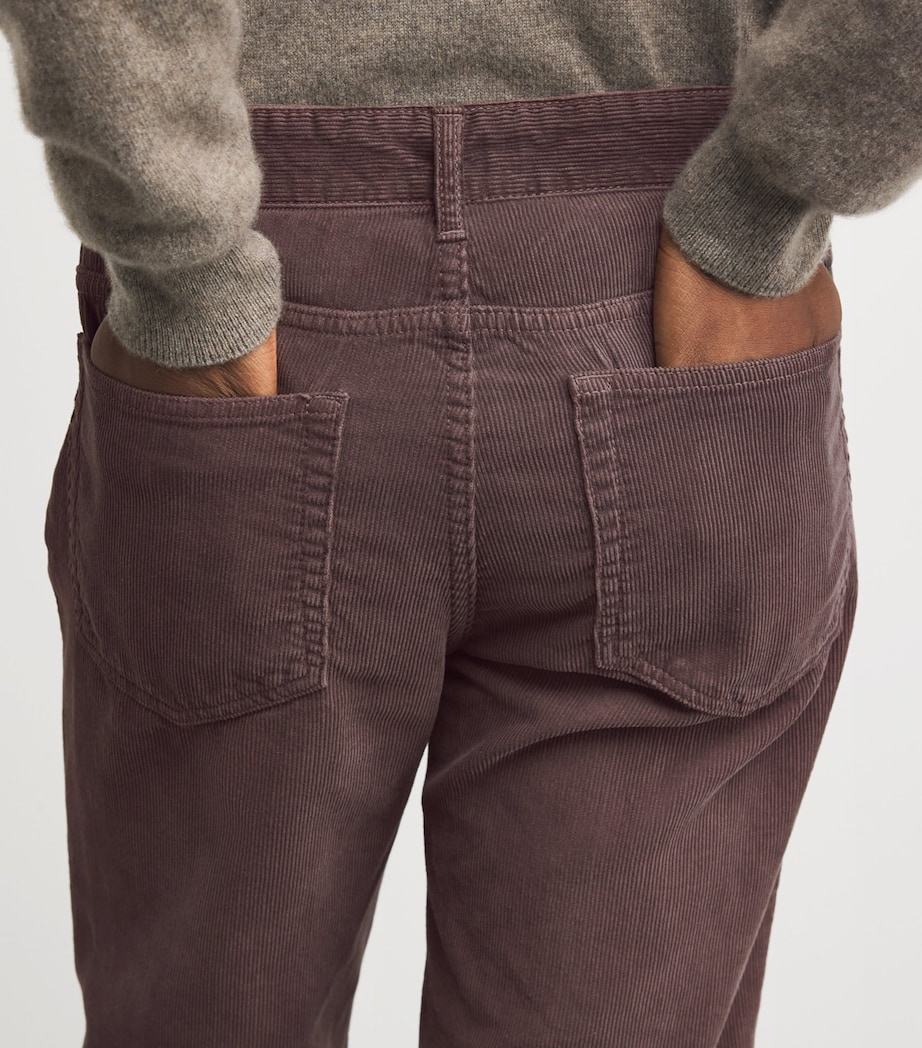 Carlyl Corduroy Low-Rise Straight Trousers MUD Image 5