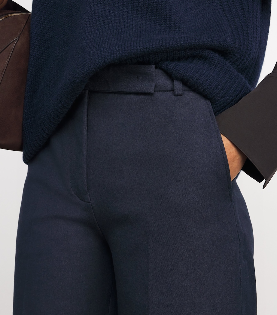 Stretch-Gabardine Yukio Trousers INDIGO Image 6