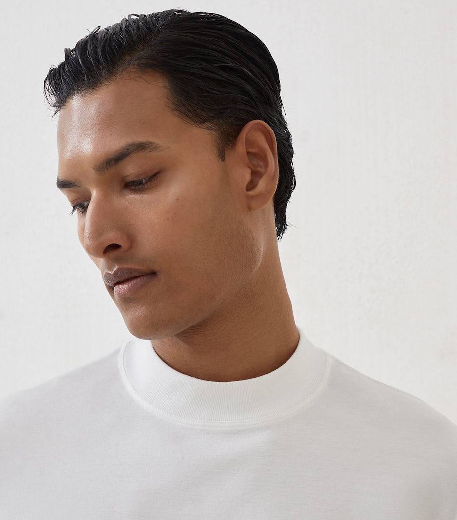 Cotton High-Neck T-Shirt C7220 Image 6