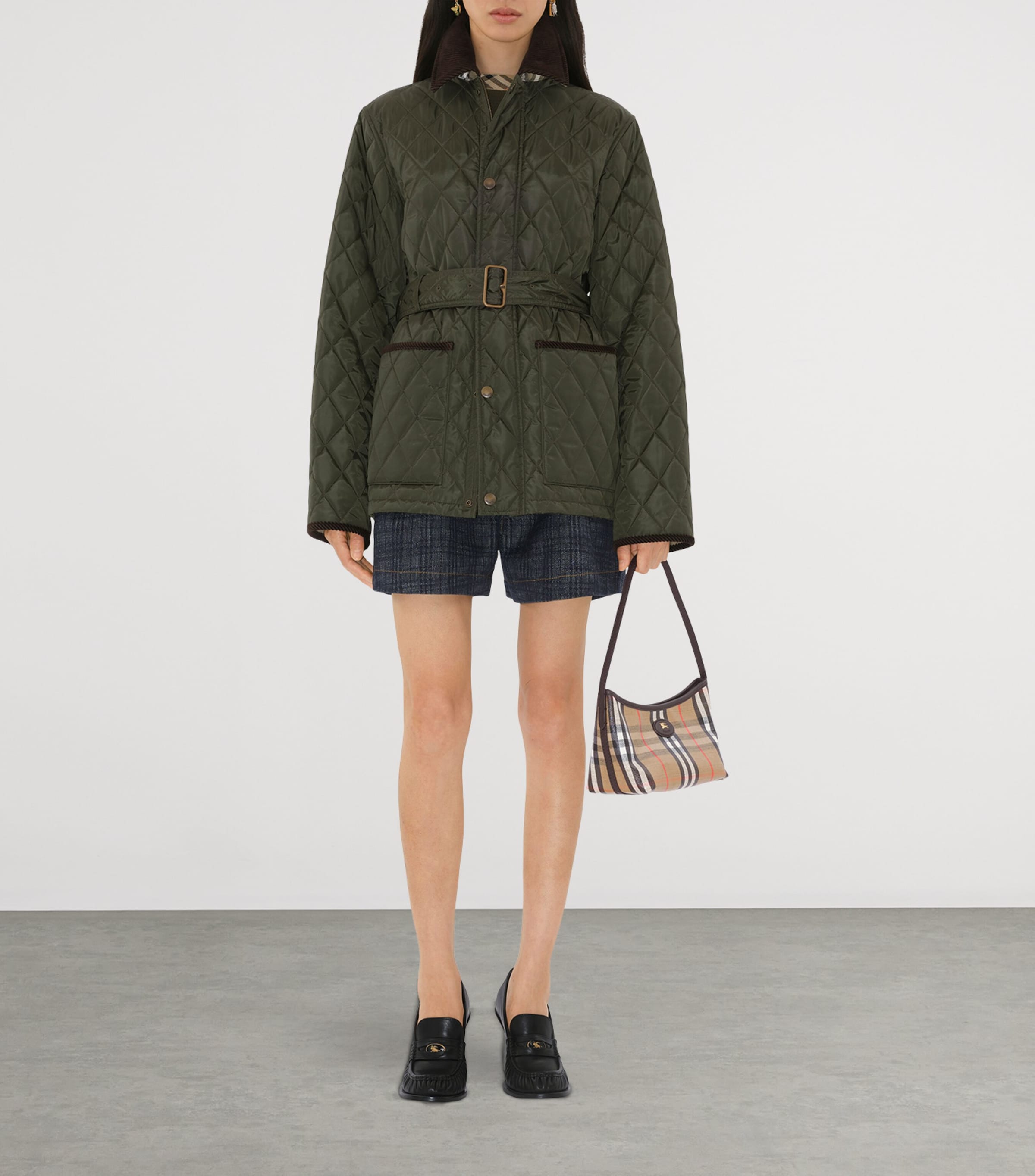 Mini Check Shoulder Bag SAND Image 3