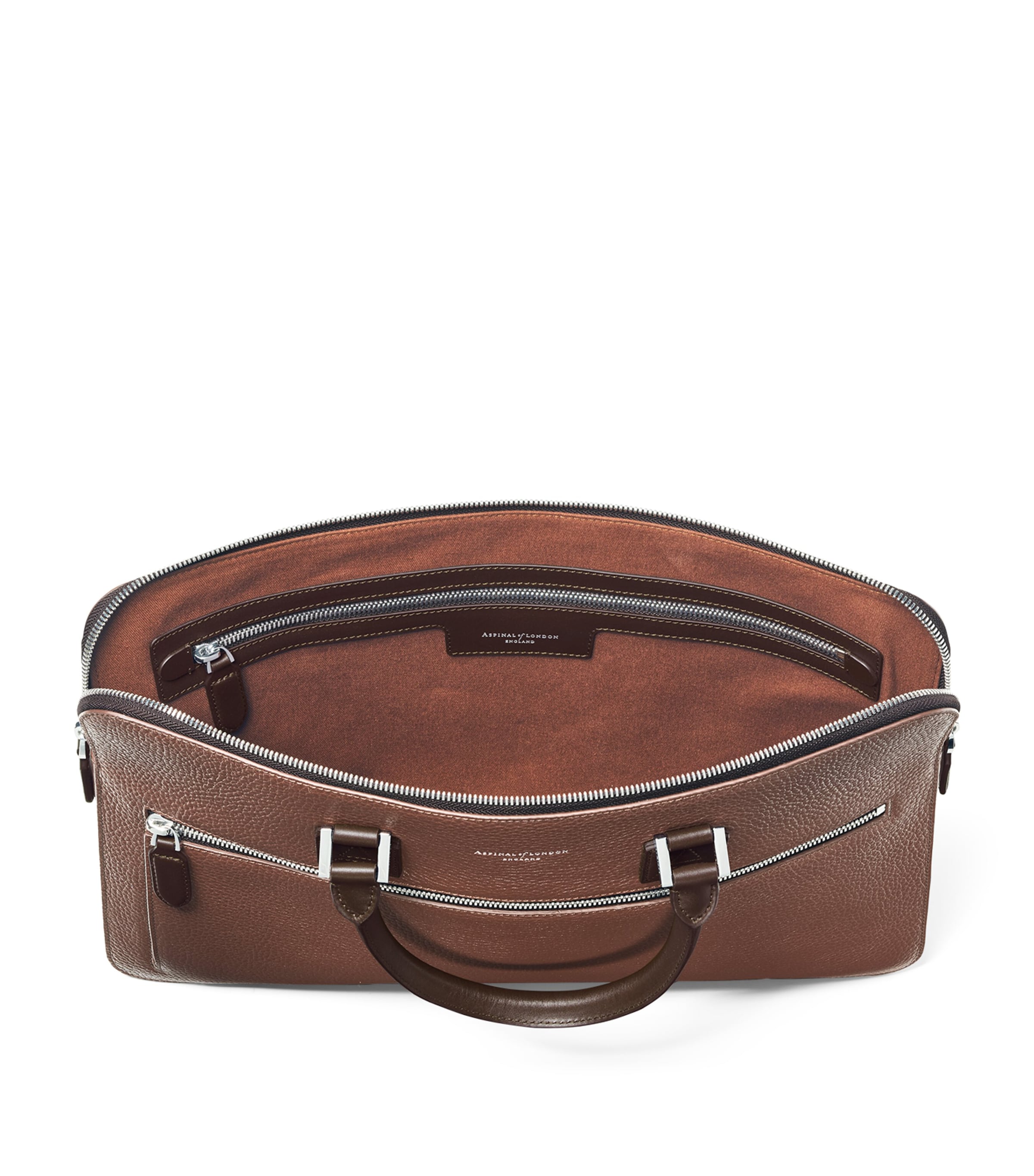 Leather Connaught Briefcase TOBACCO Image 2