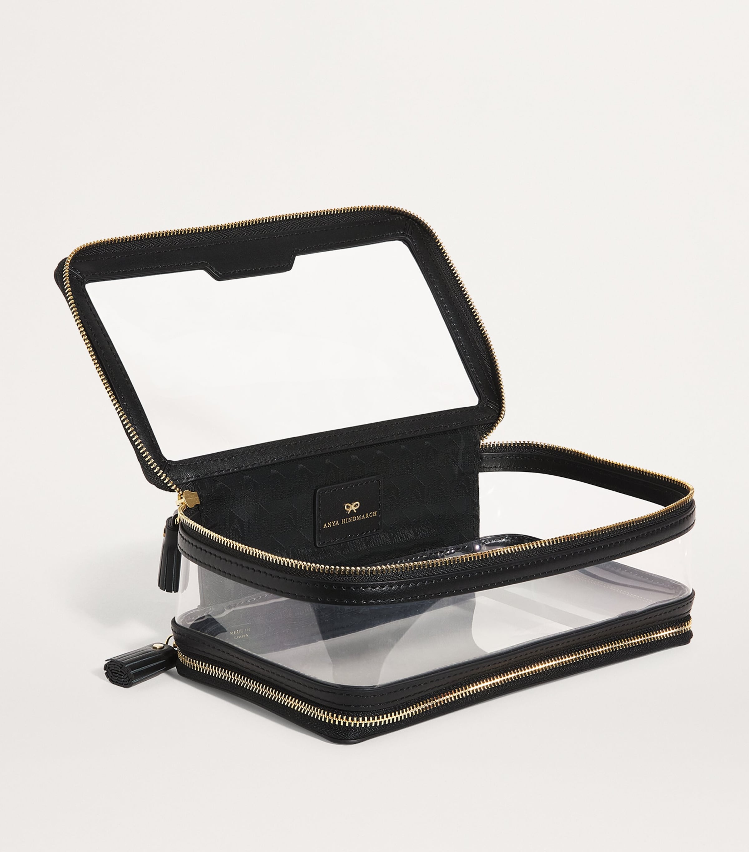 Anya Hindmarch Clear In-Flight Case Clear/black Image 2