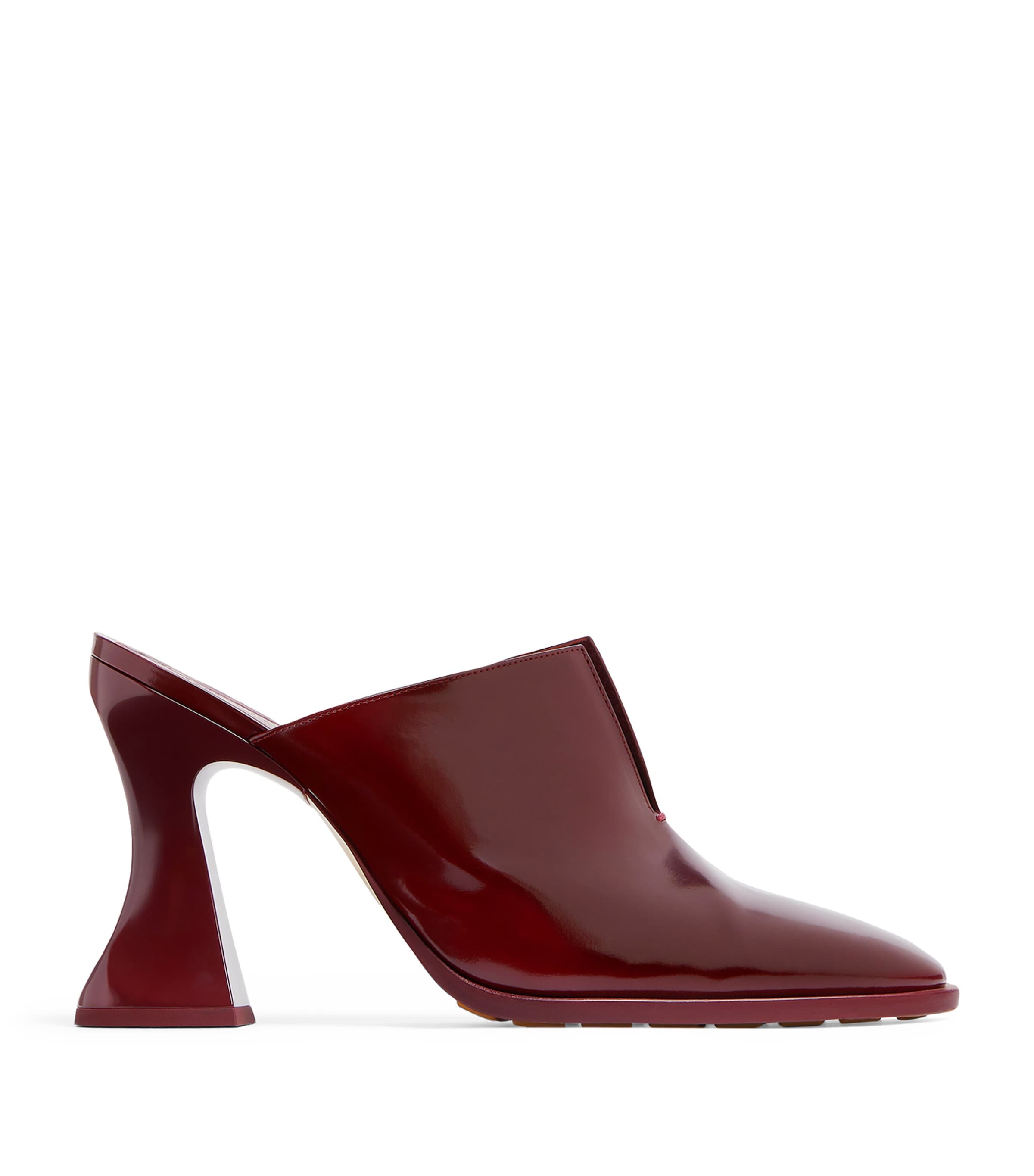 Bottega Veneta Leather Cha-cha Heeled Mules 100 In Red