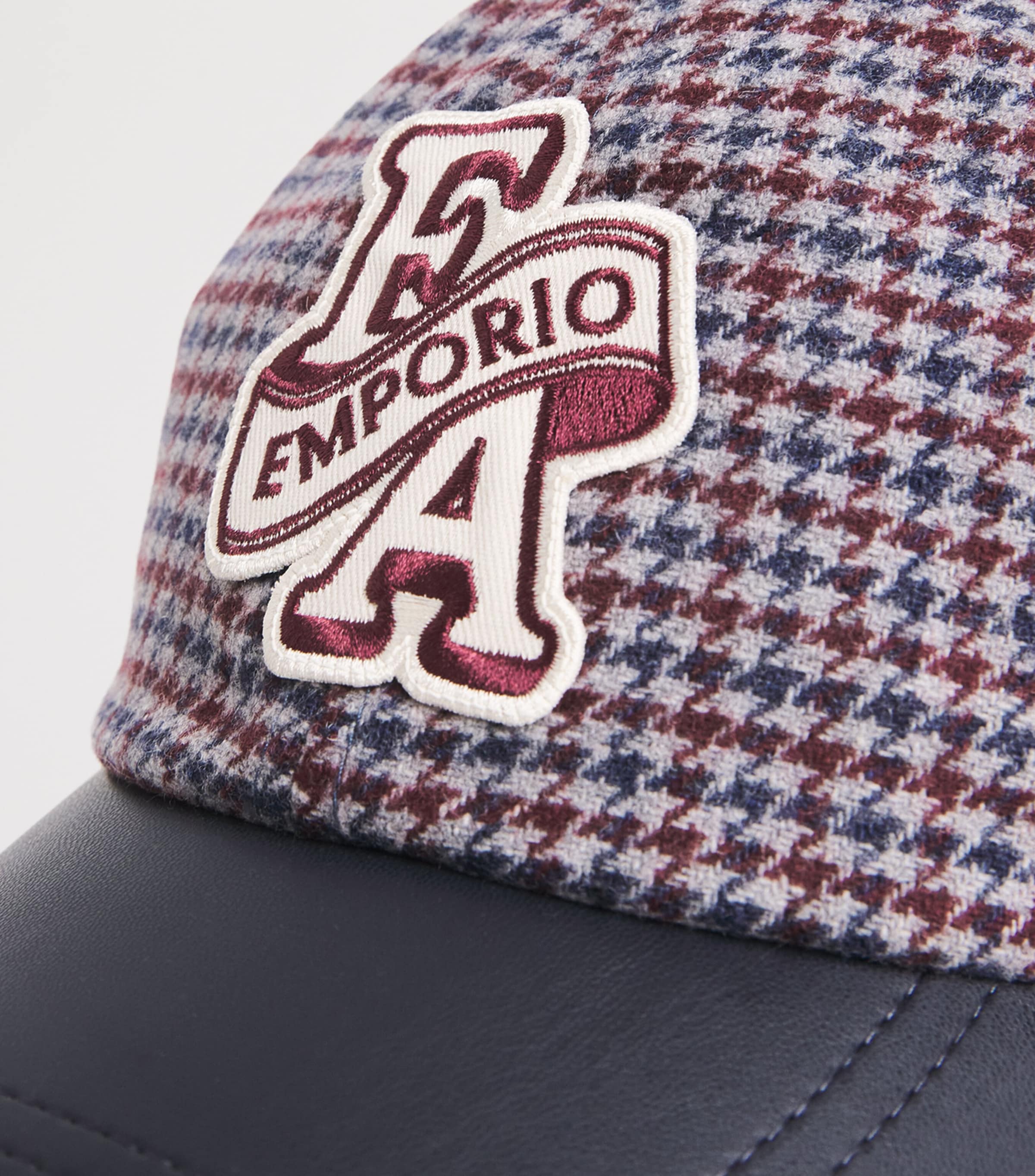 Emporio Armani Kids Virgin Wool Logo Baseball Cap Artwok Image 3