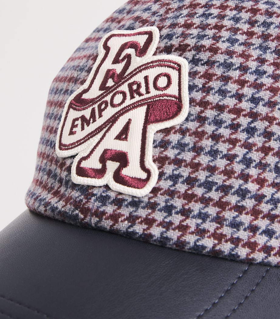 Emporio Armani Kids Virgin Wool Logo Baseball Cap Artwok Image 3