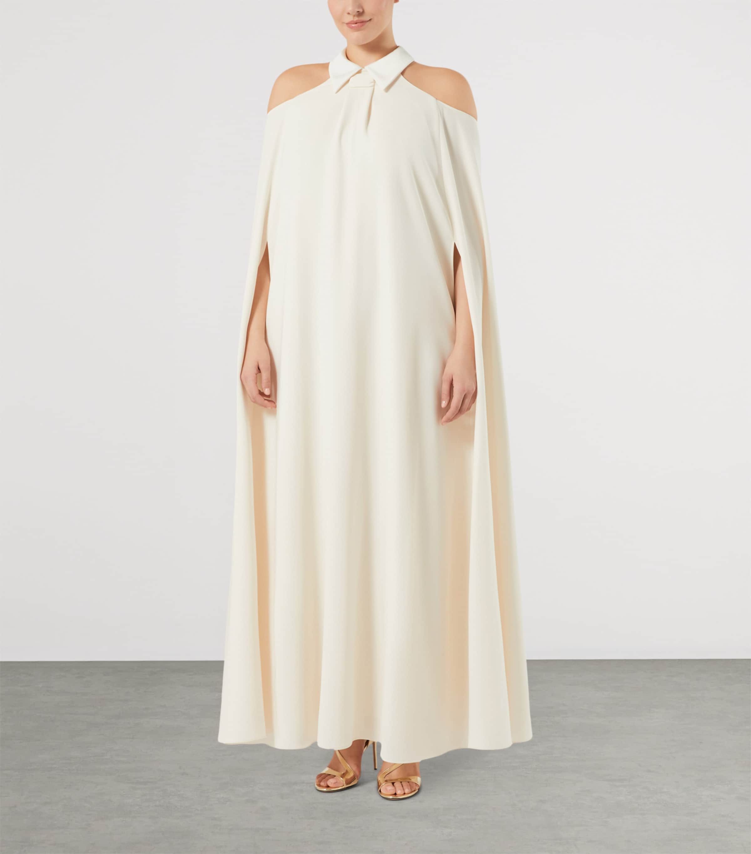 Marina Rinaldi Womens Cold Shoulder Maxi Dress Ivory Image 5