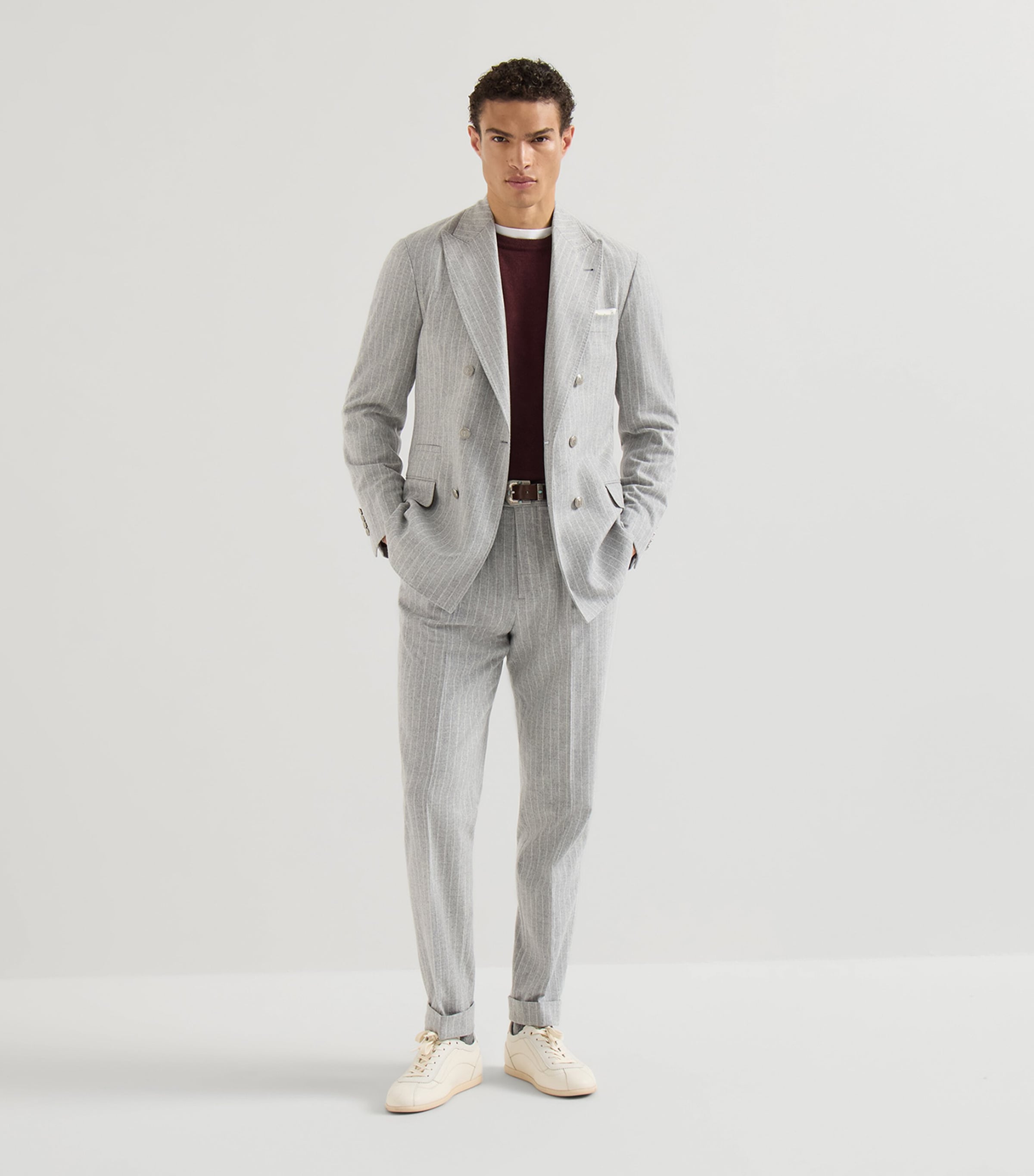 Brunello Cucinelli Mens Cashmere Crew-Neck Sweater Image 2