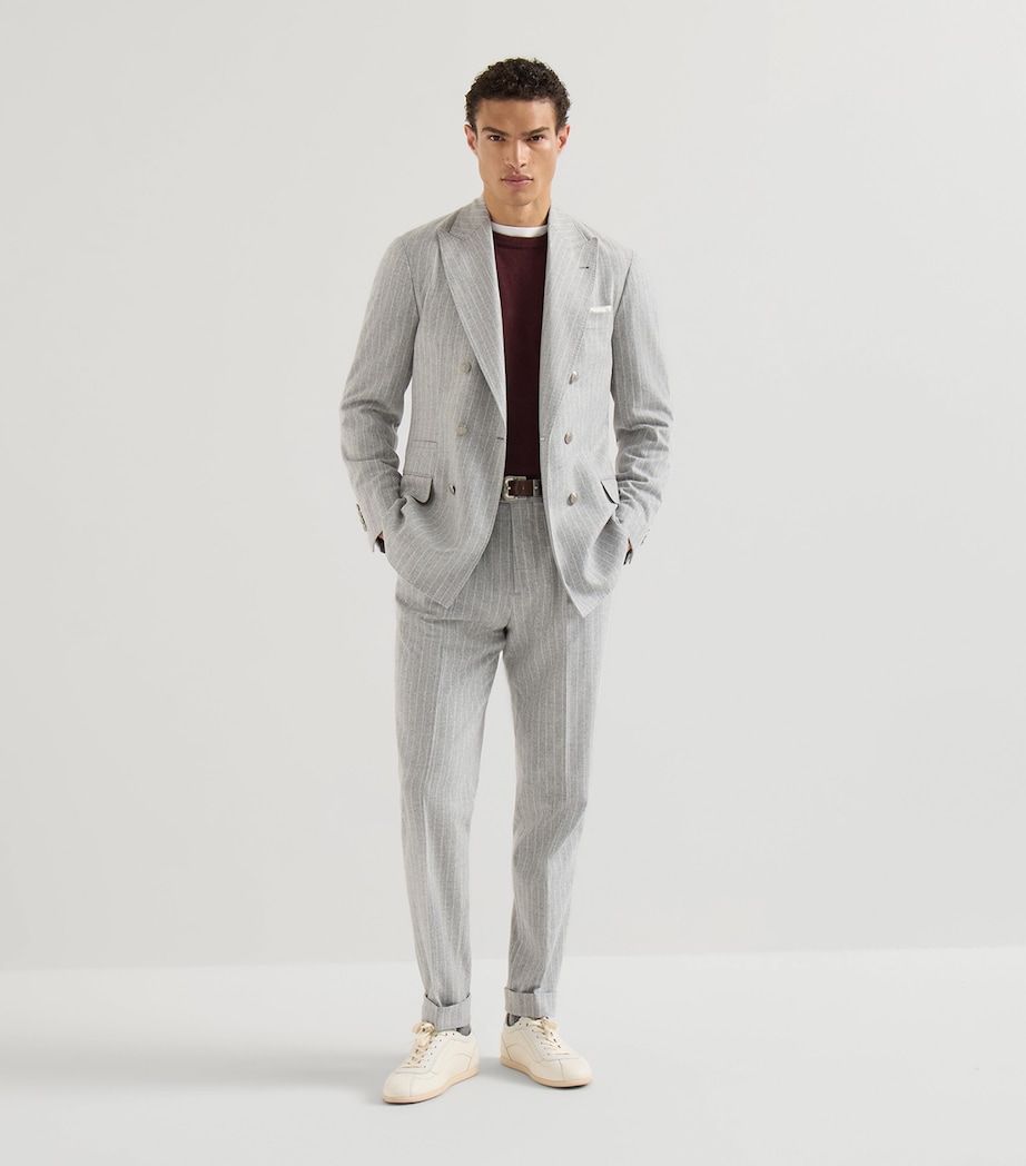 Brunello Cucinelli Mens Cashmere Crew-Neck Sweater Image 2
