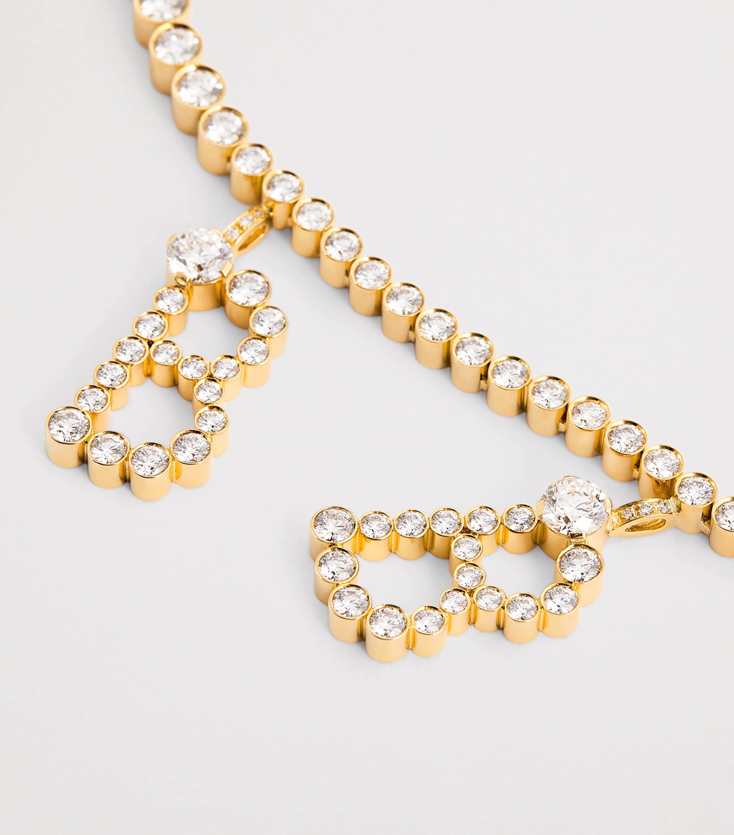 Yellow Gold and Diamond Collier de Lettre Royale Necklace YELLOW GOLD Image 3
