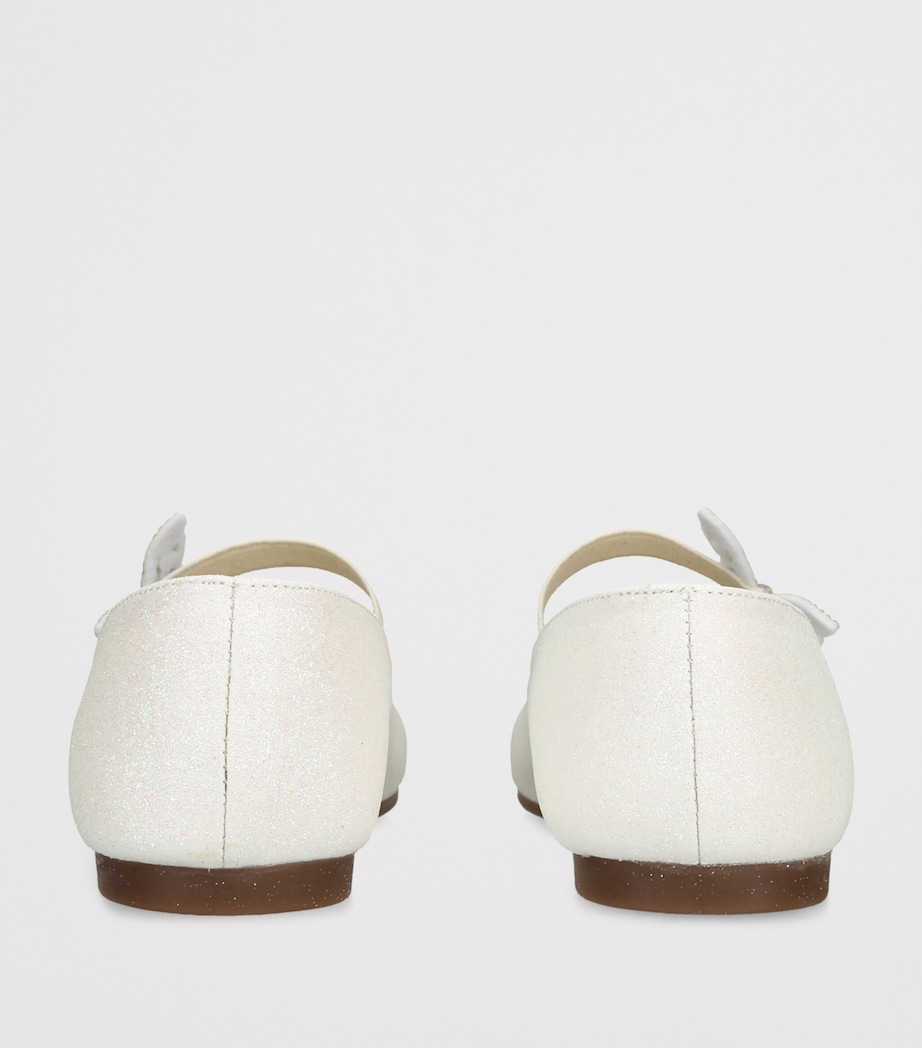 BabyWalker Sparkle Butterfly Ballet Flats White Image 4